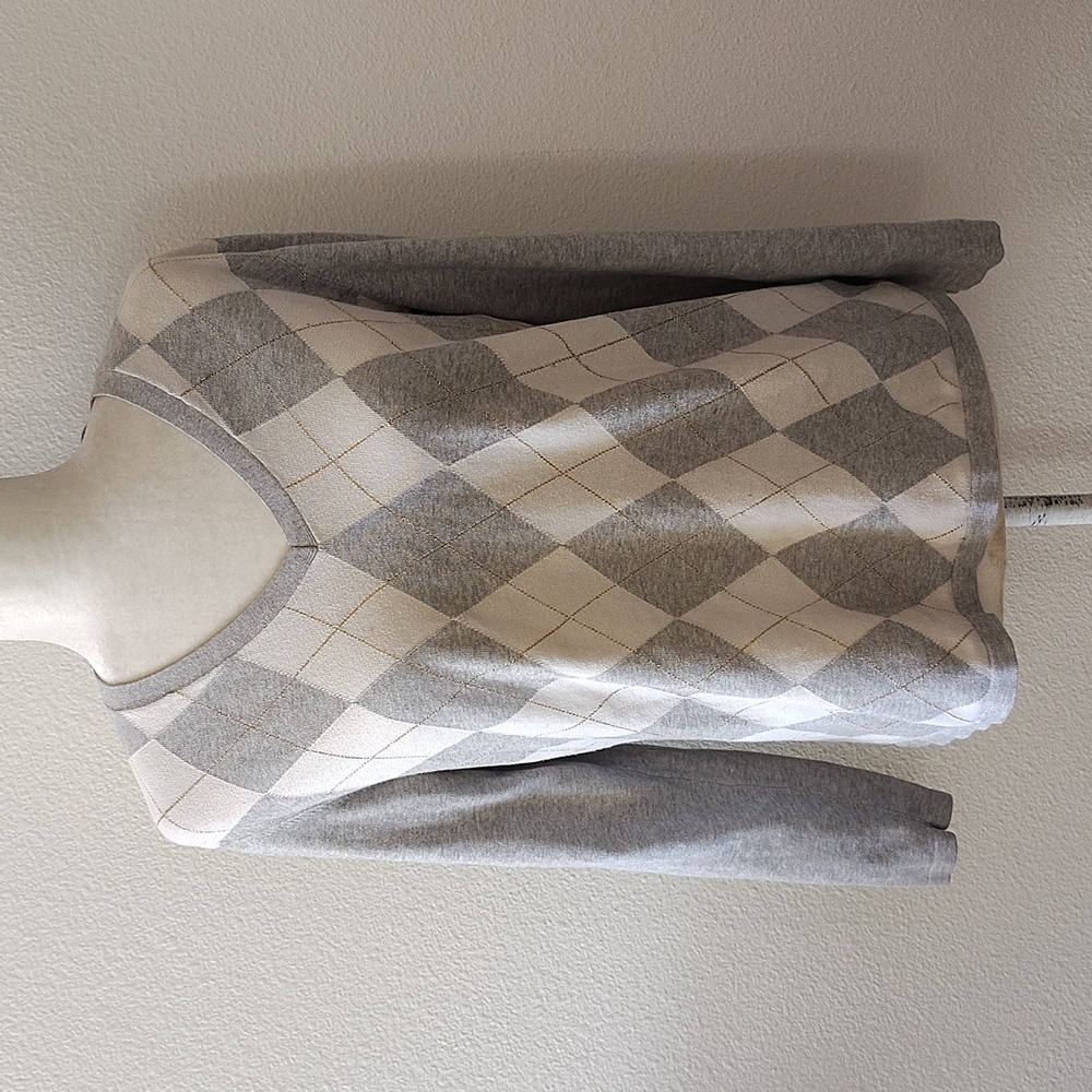 Timmy Hilfiger Classic Cotton V-neck Argyle Sweater Size large